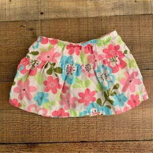 Carters baby girl floral skirt with sewn in diaper cover -12M